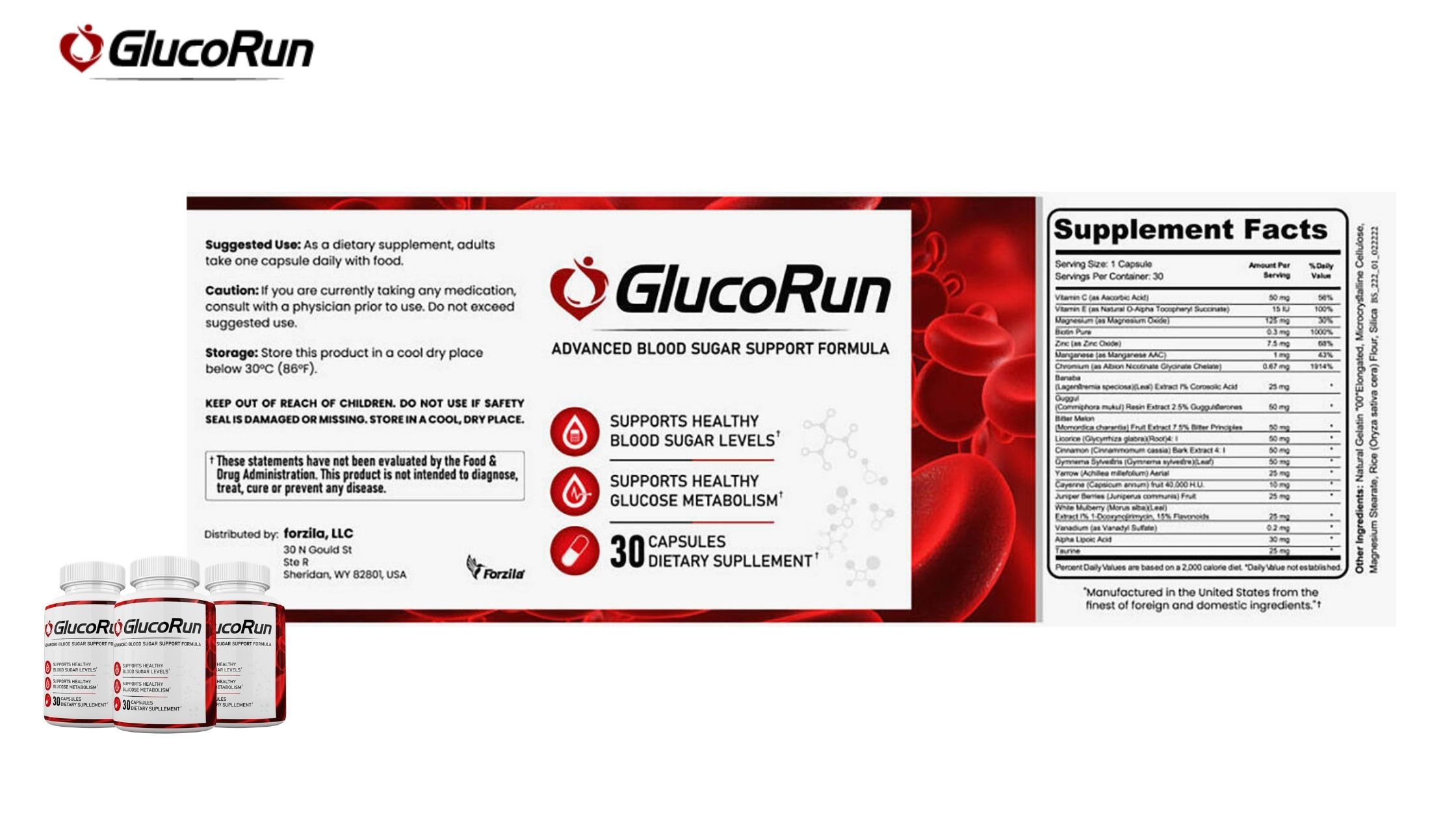 GlucoRun Dosage
