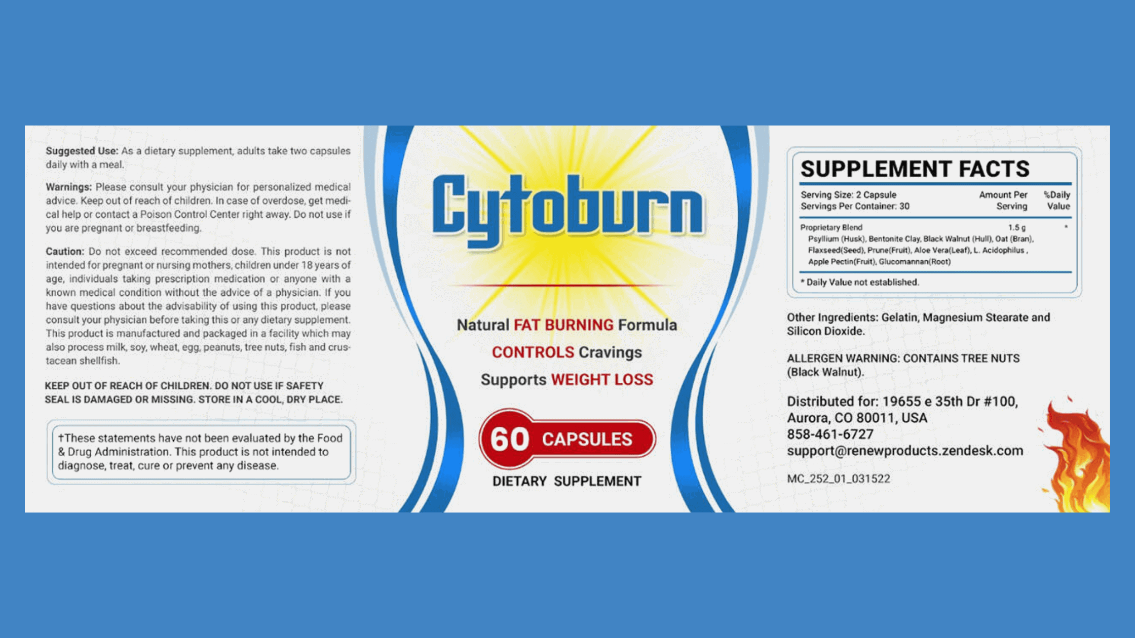 Cytoburn supplement facts