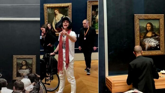 Man-Dressed-As-Elderly-Woman-In-A-Wheelchair-Tried-To-Vandalise-The-Mona-Lisa-At-The-Louvre