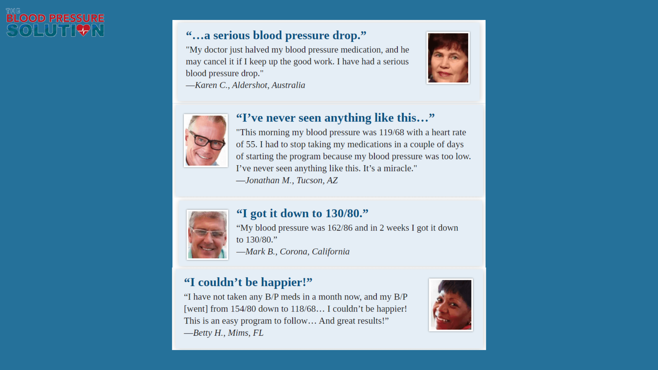 The Blood Pressure Solution Customer reviews 