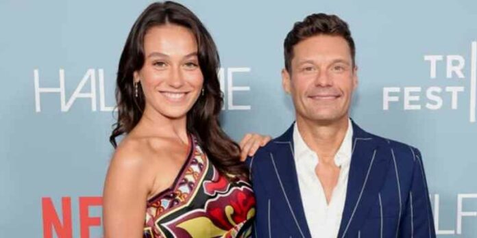 Ryan-Seacrest-And-His-Girlfriend-Aubrey-Paige-Make-Their-Red Carpet-Debut-On-Premiere-Show-Of-Halftime