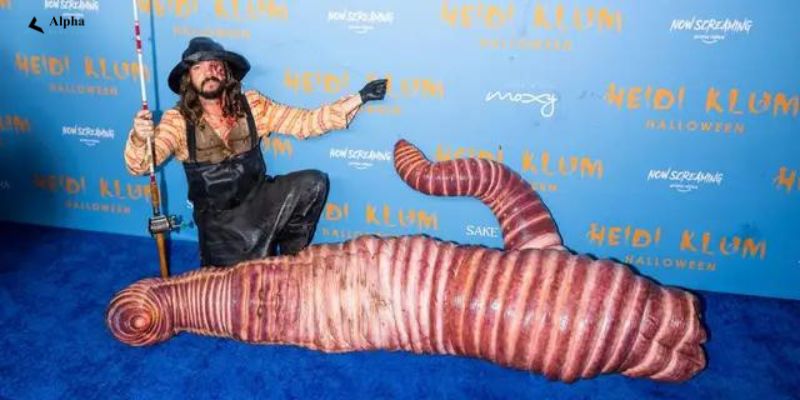 Heidi Klum Returns to Halloween Party with Giant Worm Costume 