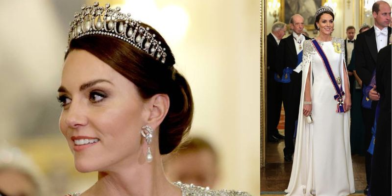 Kate Middleton’s Angelic look at King Charles’ First Banquet