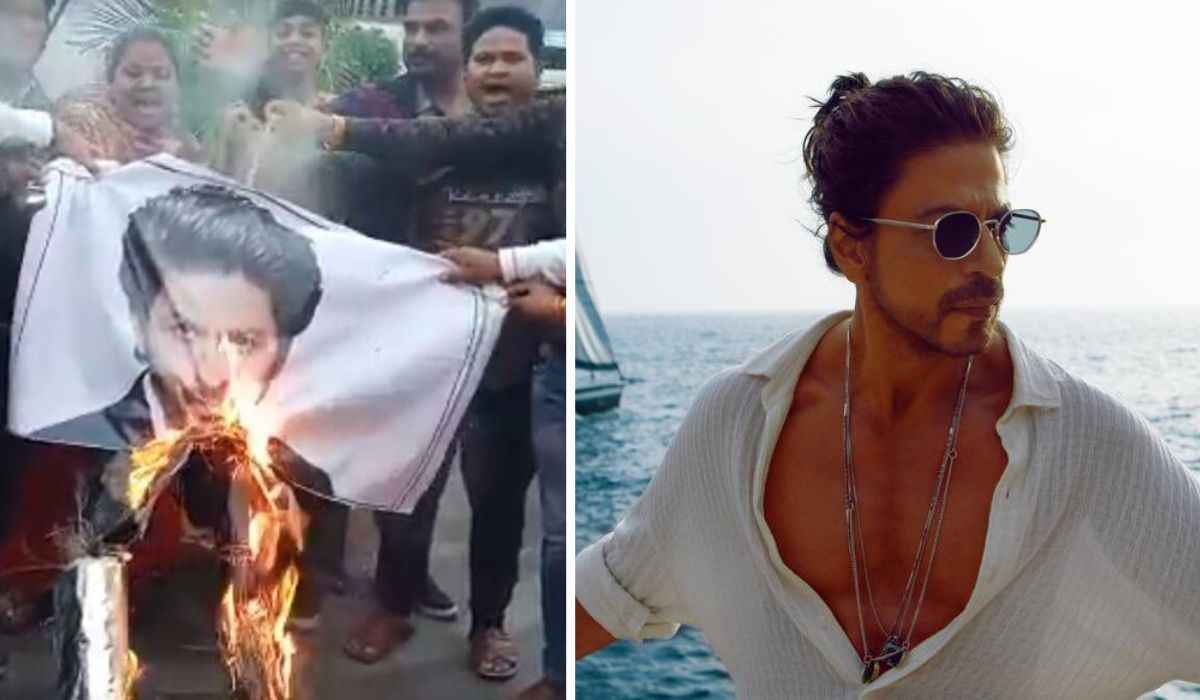 Protestors Burn Effigies Of SRK In Indore