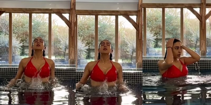Sarah Ali Khan Shares Her Pics From a Swimming Pool in The UK
